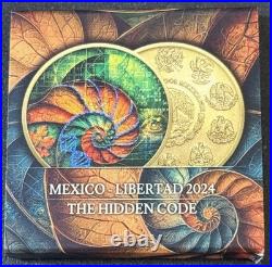 2024 1 Oz. 999 Silver Mexico Libertad There Unseen Forces The Hidden Code Coin