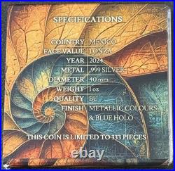 2024 1 Oz. 999 Silver Mexico Libertad There Unseen Forces The Hidden Code Coin