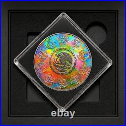2024 1 Oz Silver Libertad Galaxy Opal Ruthenium Colorized LE 500 with Box COA