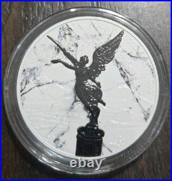 2024 1 oz. 999 Silver Libertad Mexico Colorized White Marble Edition Coin Low Mi