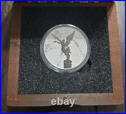 2024 1 oz. 999 Silver Libertad Mexico Colorized White Marble Edition Coin Low Mi