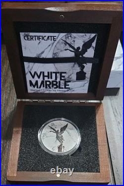 2024 1 oz. 999 Silver Libertad Mexico Colorized White Marble Edition Coin Low Mi