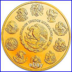 2024 1 oz Mexican Libertad Aztec Pyramid Dragon Colorized Silver Coin