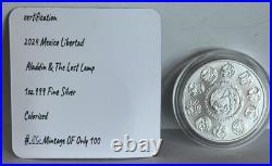 2024 1 oz Mexico Libertad Aladdin & the Lost Lamp Silver Art Coin with COA