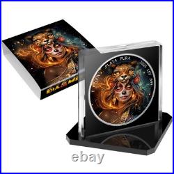 2024 1 oz Mexico Libertad Dia De Los Muertos Oceleotl Warrior Silver Color Coin