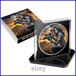 2024 1 oz Mexico Libertad Dia De Los Muertos Sniper Silver Color Coin