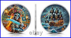 2024 1 oz Mexico Libertad Dia de los Muertos Corsair Edition Silver Color Coin