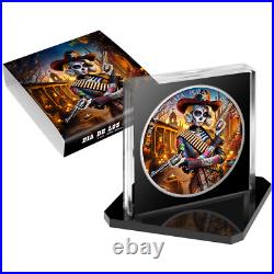 2024 1 oz Mexico Libertad Dia de los Muertos Sheriff Silver Color Coin