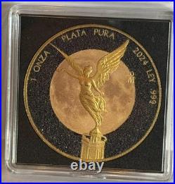 2024 1 oz Mexico Libertad Diamond Moonlight Silver Color Coin mintage 100