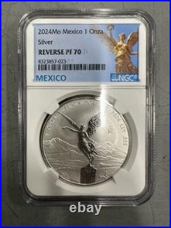 2024 1 oz Mexico Libertad Silver Reverse Proof NGC Reverse PF70