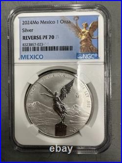 2024 1 oz Mexico Libertad Silver Reverse Proof NGC Reverse PF70