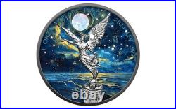 2024 1 oz Silver Libertad Starry Night Hologram Ruthenium (by Germania Mint)