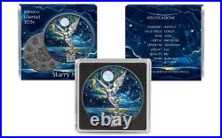 2024 1 oz Silver Libertad Starry Night Hologram Ruthenium (by Germania Mint)