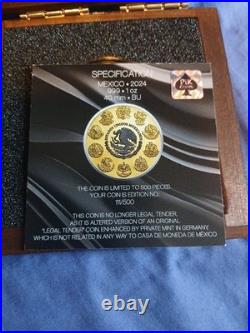 2024 1oz Black Platinum And Gold And 999 Fine Silver Libertad With Cert And Box