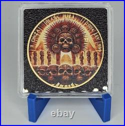 2024 1oz Silver Libertad The Huey Tzompantli Great Skull Rack 24K Gilded