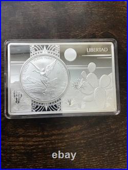 2024 1oz Silver Mexican Libertad BU Coin In Premium Display Bar With Capsule 2024 1oz Silver Mexican Libertad BU Coin In Premium Display Bar With Capsule