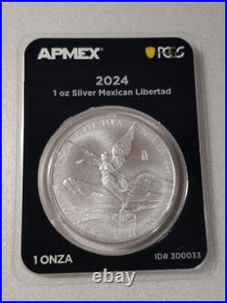 2024 1oz Silver Mexican Libertad Pcgs First Strike#300033