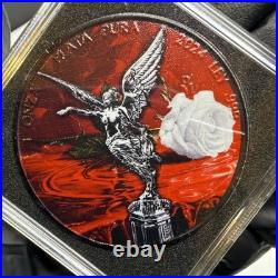 2024 1oz Silver Mexico Libertad Rose 250 Mintage No COA