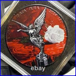 2024 1oz Silver Mexico Libertad Rose 250 Mintage No COA
