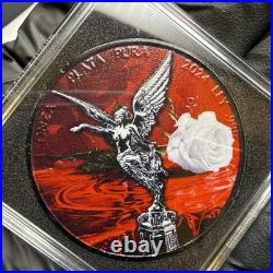 2024 1oz Silver Mexico Libertad Rose 250 Mintage No COA