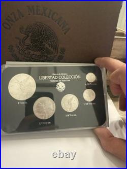 2024 Bank of Mexico Silver Libertad 5 Coin Set, 1/20, 1/10, 1/4, 1/2, & 1 oz BU