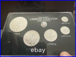 2024 Bank of Mexico Silver Libertad 5 Coin Set, 1/20, 1/10, 1/4, 1/2, & 1 oz BU