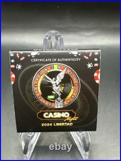 2024 Casino Night Libertad 450/499 México 1oz Silver Special Edition 2024 Casino Night Libertad 450/499 México 1oz Silver Special Edition