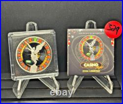 2024 Casino Night Mexican Libertad? Roulette Edition 1 oz. 999 Silver COA
