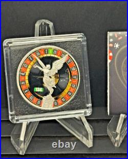 2024 Casino Night Mexican Libertad? Roulette Edition 1 oz. 999 Silver COA