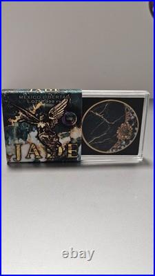 2024 Gilded Mexico Libertad Colorized Jade Stone 1oz. 999 Silver