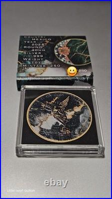 2024 Gilded Mexico Libertad Colorized Jade Stone 1oz. 999 Silver Coin Limited