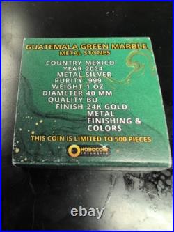 2024 Libertad Guatamala Green Marble Mint Limit To 500.999 Silver