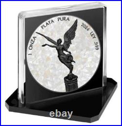 2024 Libertad MOTHER OF PEARL Black Platinum 1oz Silver Coin Mexico Sale