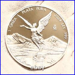 2024 Mexican Libertad 1 oz 0.999 Silver Proof BU Coin in Capsule Lower Mintage