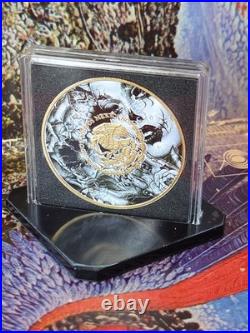 2024 Mexican Libertad 1 oz Colorized Silver Coin 24k Gold Accents Low Mint 500