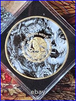 2024 Mexican Libertad 1 oz Colorized Silver Coin 24k Gold Accents Low Mint 500