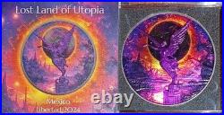 2024 Mexican Libertad 1 oz Silver Coin LOST LAND OF UTOPIA Colorized Germania