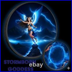 2024 Mexican Libertad 1 oz Silver Coin STORMBORN GODDESS Colorized and Ruthenium