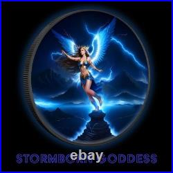 2024 Mexican Libertad 1 oz Silver Coin STORMBORN GODDESS Colorized and Ruthenium