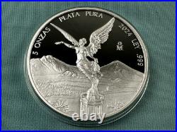 2024 Mexican Libertad Onza PROOF 5 oz Silver Mexico Coin Mint Sealed