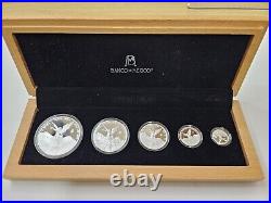 2024 Mexican Libertad Silver 5 Coin Proof Set With withWood Case & COA Serial #483