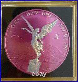 2024 Mexican Libertad Space Pink Hologram Edition 1 oz. 999 Fine Silver