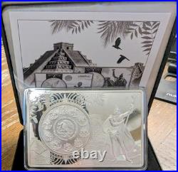 2024 Mexico 1 Oz Silver Libertad In Premium Display Bar Holder. Silver, Nickel