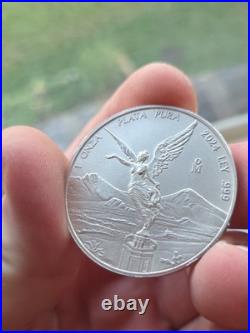 2024 Mexico 1 oz Silver Libertad. 999 BU Low Mintage 718k
