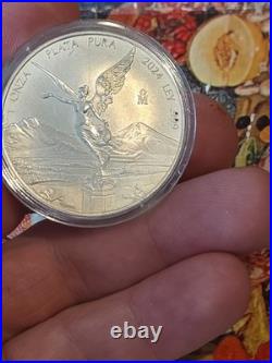 2024 Mexico 1 oz Silver Libertad BU. 999 Plata Pura Brilliant Uncirculated