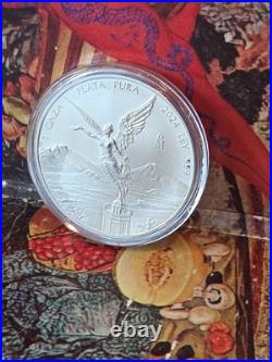 2024 Mexico 1 oz Silver Libertad BU. 999 Plata Pura Brilliant Uncirculated