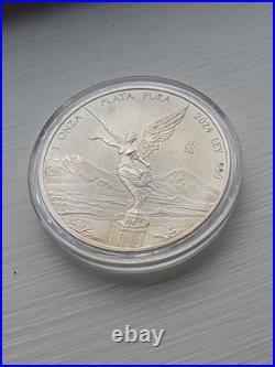 2024 Mexico 1 oz Silver Libertad BU. 999 Plata Pura Brilliant Uncirculated