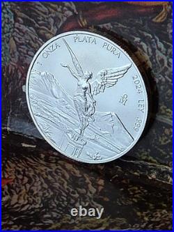 2024 Mexico 1 oz Silver Libertad BU. 999 Plata Pura Onza Coin Low Mintage