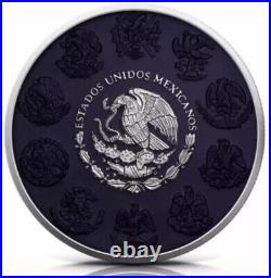 2024 Mexico 1 oz Silver Libertad Colored Black Hologram Series Dark Forest