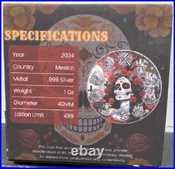 2024 Mexico 1 oz Silver Libertad Día de los Muertos Edition COA Limited to 499 2024 Mexico 1 oz Silver Libertad Día de los Muertos Edition COA Limited to 499